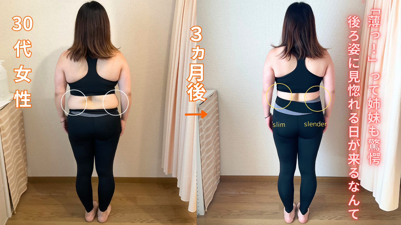 ダイエットビフォーアフター背面