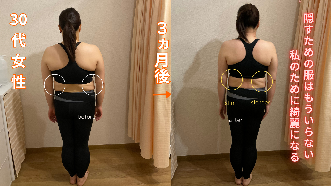 ダイエットビフォーアフター背面